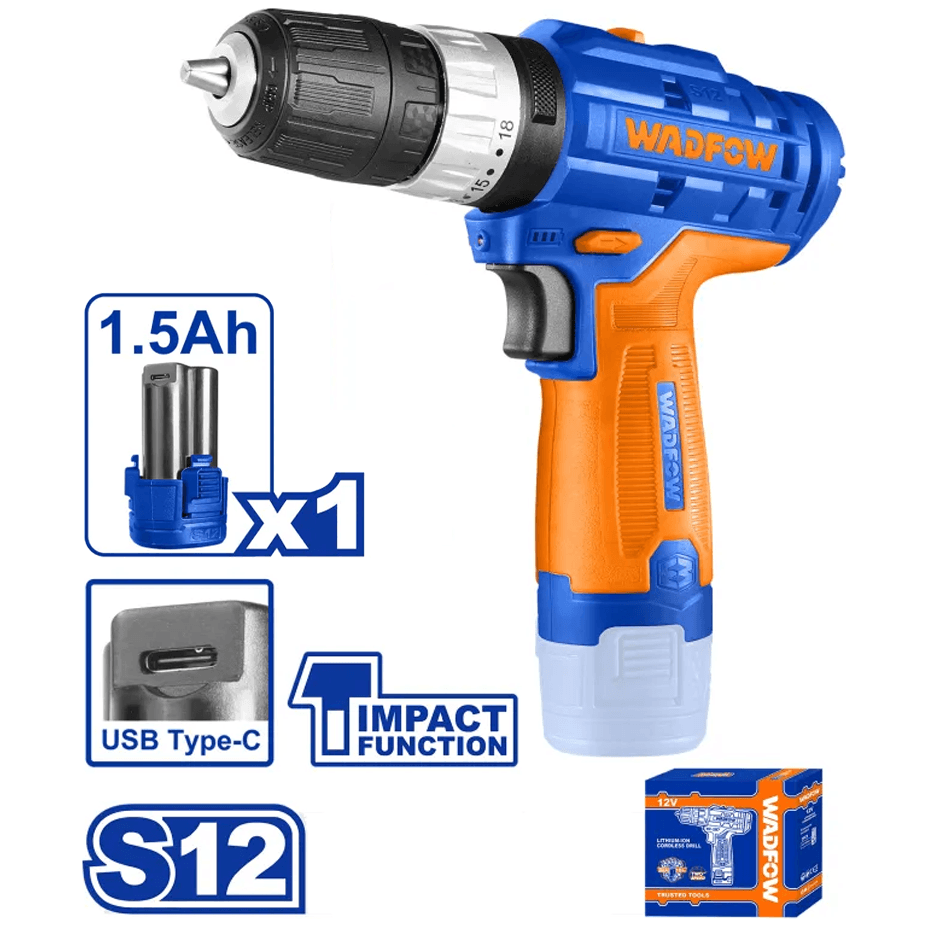 Wadfow WCDS540 Li-Ion Impact Drill 12V Secondary image