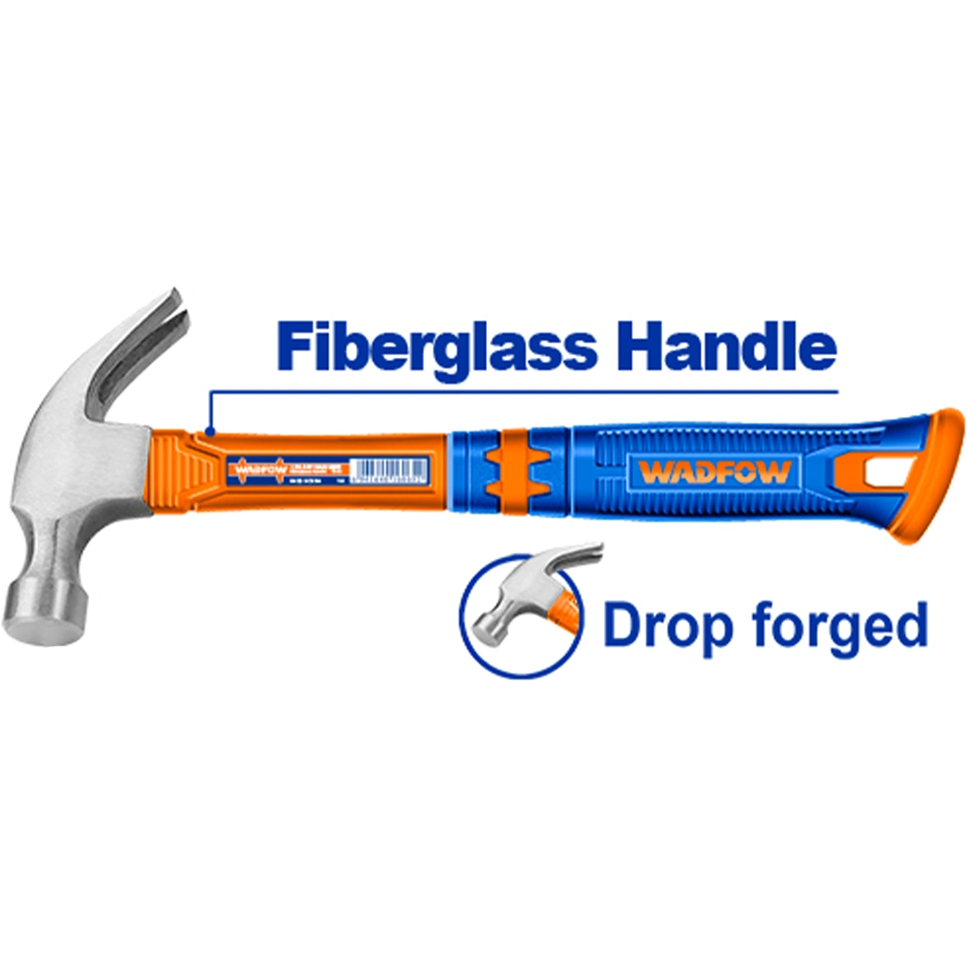 Wadfow WHM3308 Claw Hammer Fiberglass Handle 8OZ Secondary image
