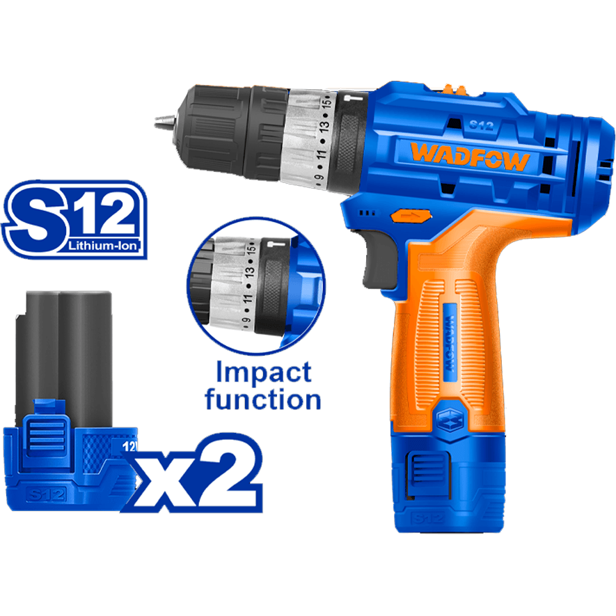 Wadfow WCDS542 Li-Ion Impact Drill 12V Secondary image