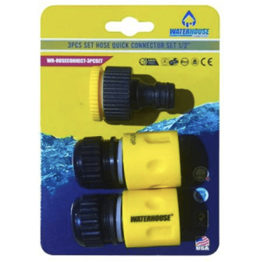 Waterhouse WH-HOSECONNECT-3PCSET Hose Connector 3Pcs Set 1/2" - KHM Megatools Corp.