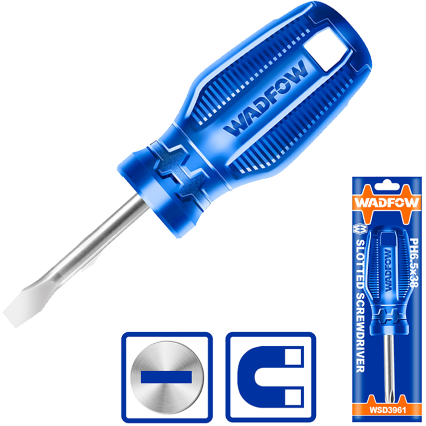 Wadfow WSD3961 Stubby Flat Screwdriver 38mm 40CR Secondary image