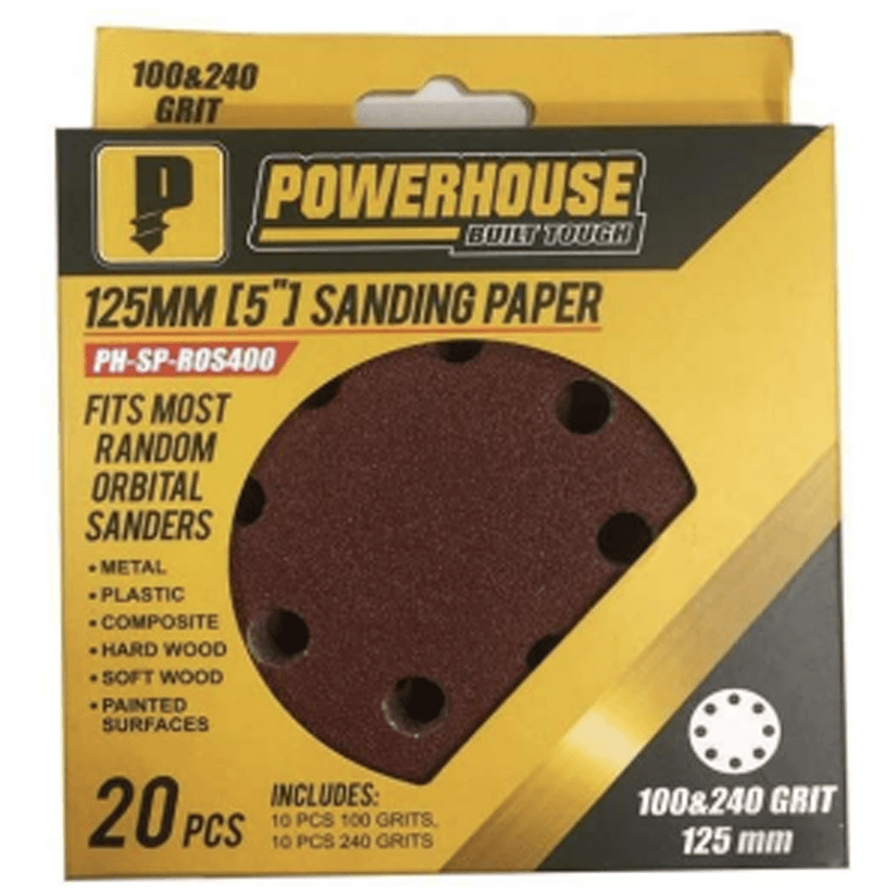 Powerhouse Sanding Paper for Random Orbital Sander 125MM - KHM Megatools Corp. Main image