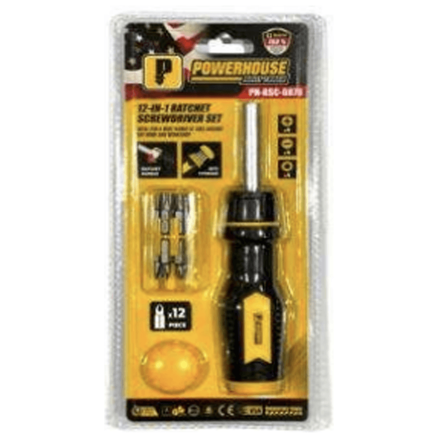 Powerhouse Cushion Grip 12in1 Rachet Screwdriver Set - KHM Megatools Corp. Main image