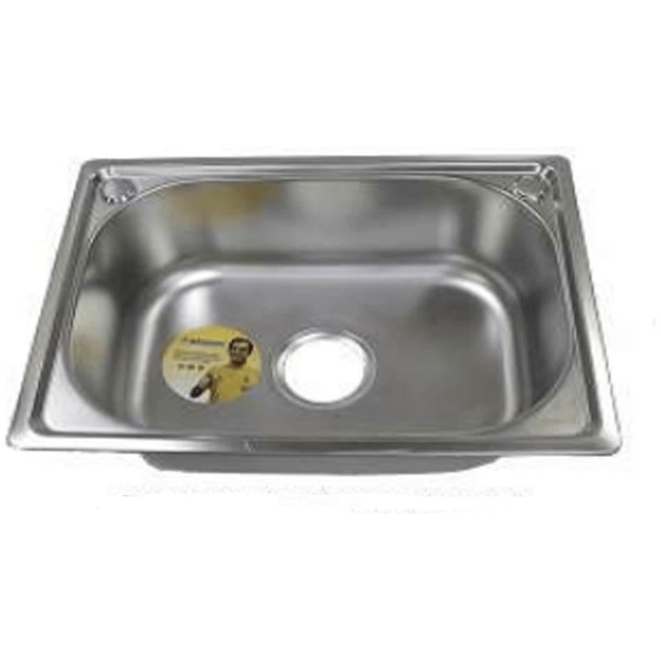 Waterhouse WH-SINK2H5238 Single Basin Stainless Sink w/ 2 Faucet Hole - KHM Megatools Corp. Main image