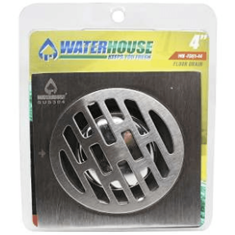 Waterhouse WH-FD01-44 Floor Drain Stainless 4"x4" - KHM Megatools Corp. Main image