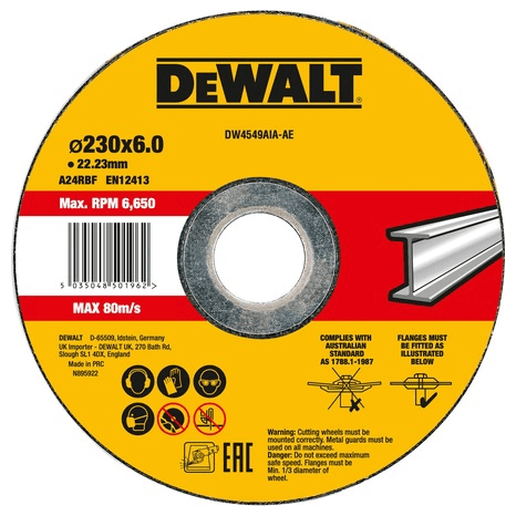 Dewalt DW4549AIA Grinding Disc 9" for Metal - KHM Megatools Corp. Main image