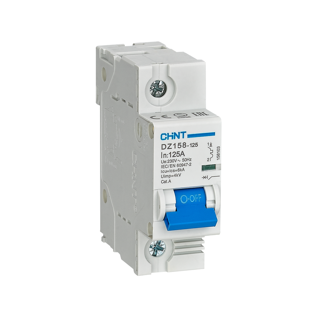 Chint DZ158-125 1P 6KA 400VAC Main Miniature Circuit Breaker (1.5 Modules) | Chint by KHM Megatools Corp. Main image