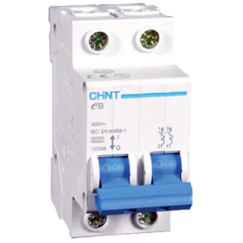 Chint EB 2 Pole 4.5KA 400VAC Miniature Circuit Breaker (2 Modules) | Chint by KHM Megatools Corp. Main image
