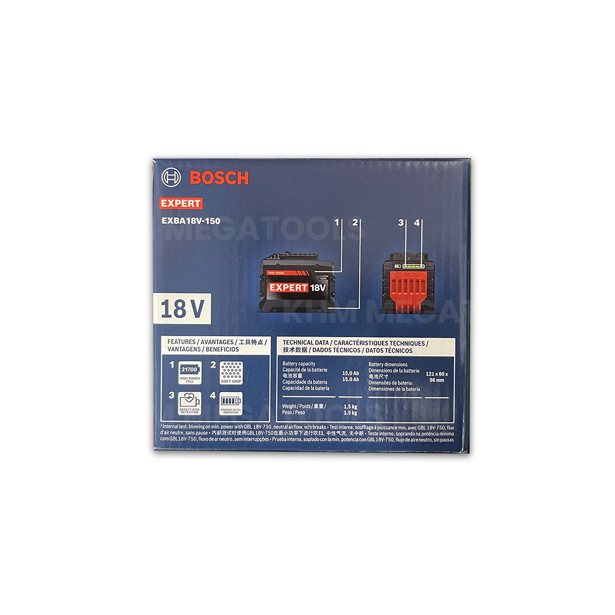 Bosch EXPERT EXBA 18V-150 Battery 15Ah - ToolsSavvy.ph