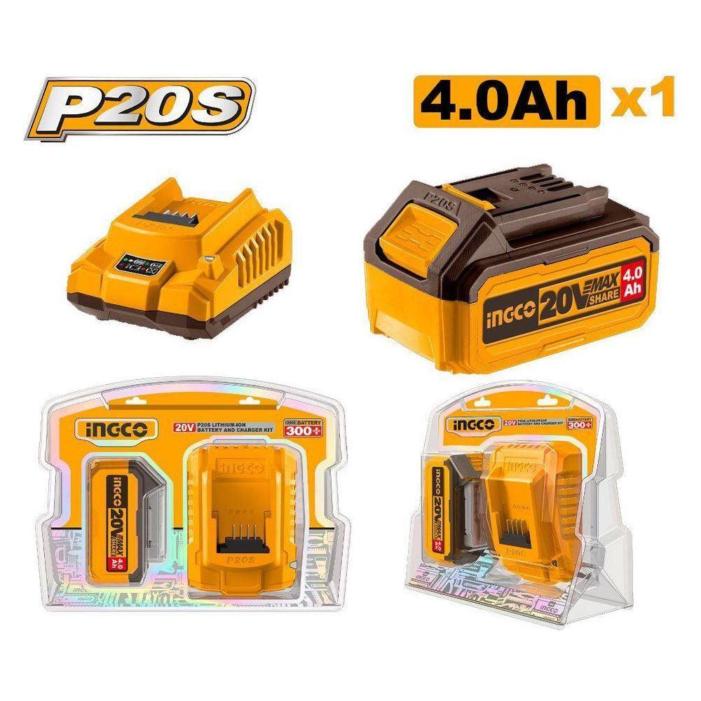 Ingco FBCPK1214 P20S Li-Ion Battery And Charger Kit - KHM Megatools Corp. Main image
