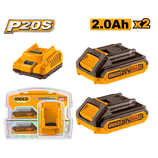 Ingco FBCPK2212 P20S Li-Ion Battery And Charger Kit Main image