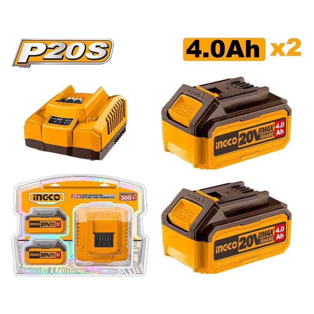 Ingco FBCPK1424 P20S Li-Ion Battery And Charger Kit - KHM Megatools Corp. Main image