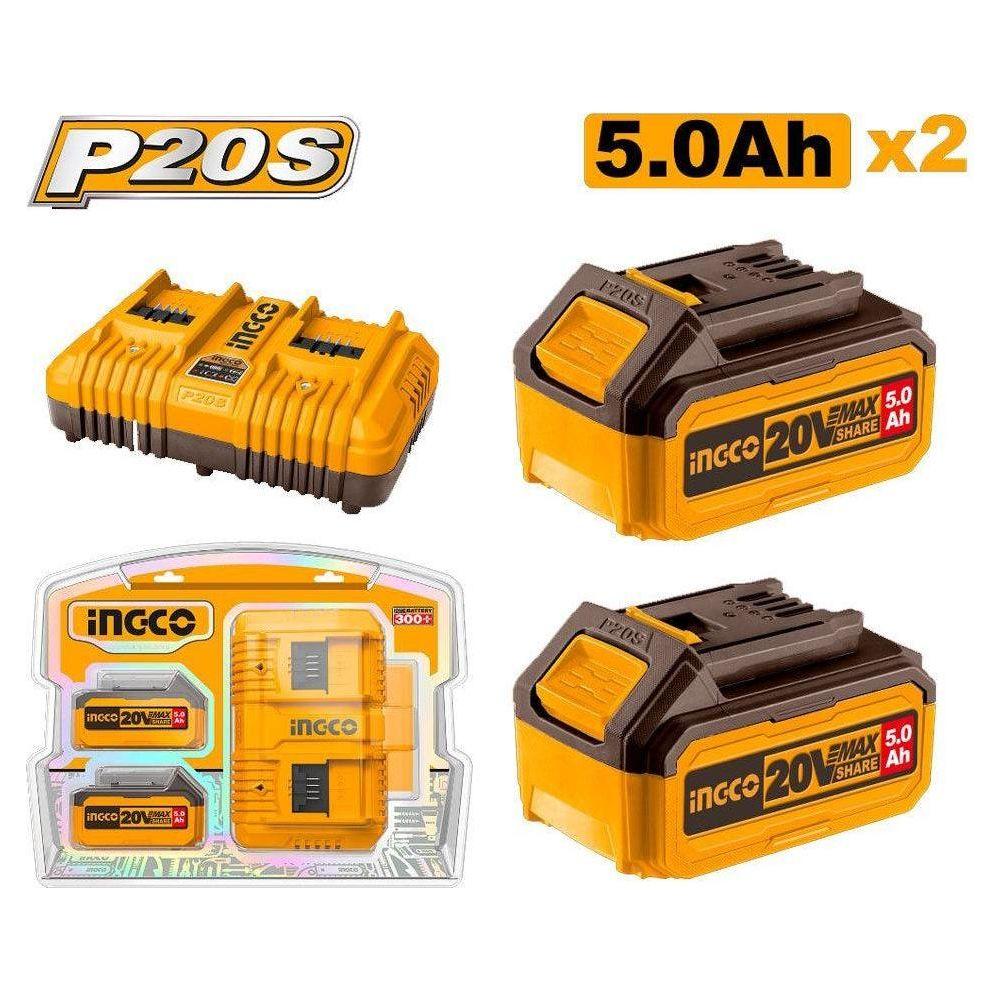 Ingco FBCPK2425 P20S Li-Ion Battery And Charger Kit - KHM Megatools Corp. Main image