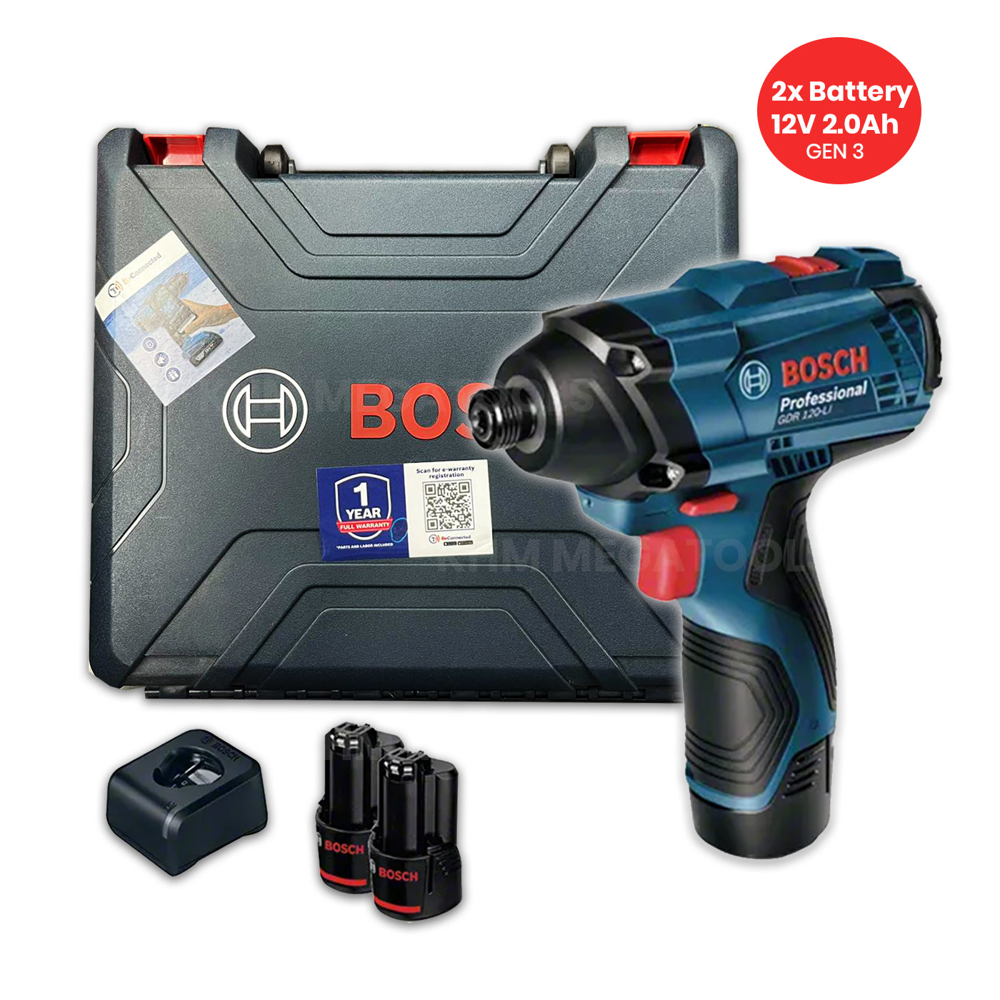 Bosch GDR 120 V-Li Cordless Impact Driver 100Nm 12V [Contractor's Choice] 2.0Ah (Kit) - ToolsSavvy.ph Main image