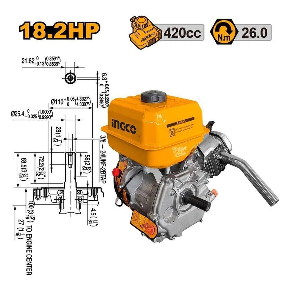 Ingco GEMR1902P Marine Gasoline Engine 18.2 HP Secondary image