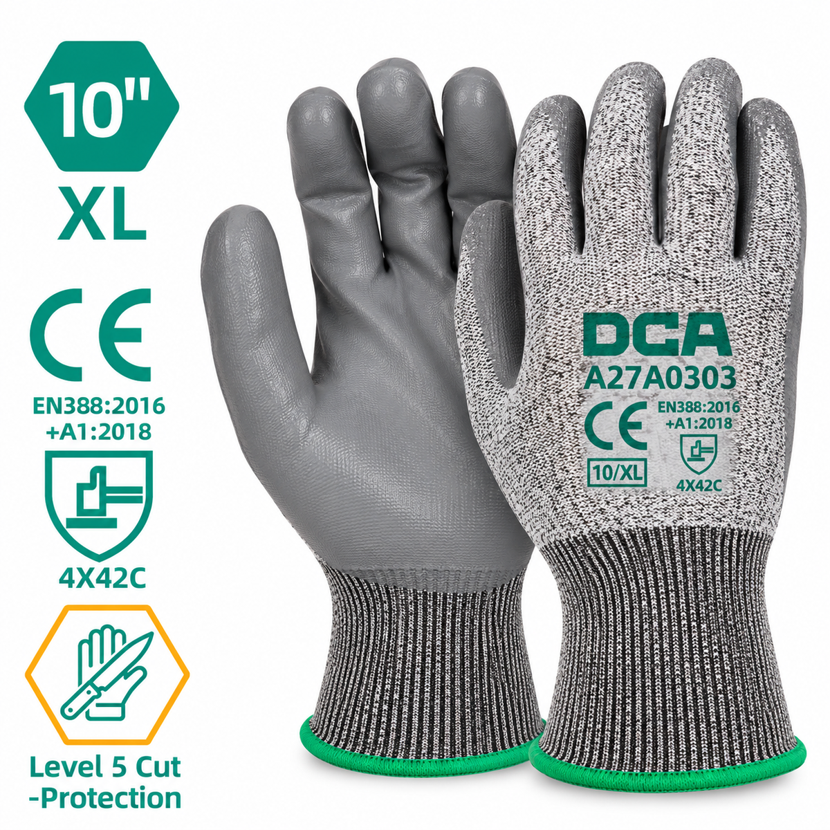 DCA A27A0303 Cut - Resistant Gloves XL 10"