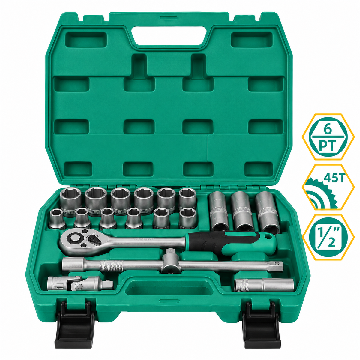 DCA A03E3901 Socket Wrench Set 20Pcs 1/2" Dr.