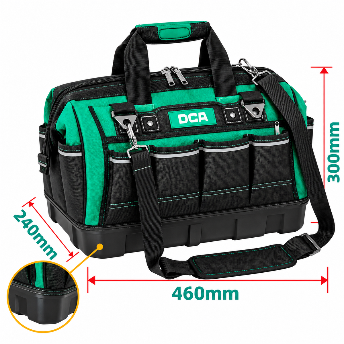 DCA A17A0702 Tool Bag w/ Plastic Base 18"