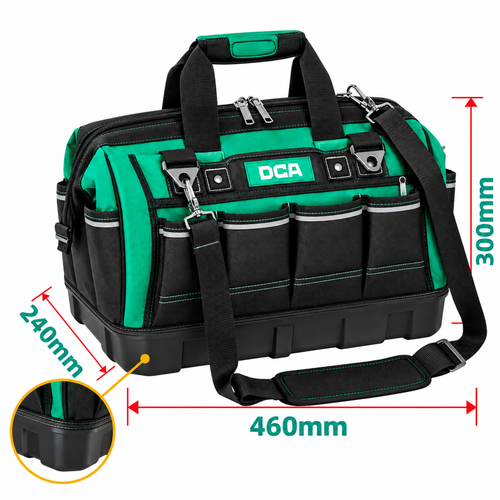DCA A17A0702 Tool Bag w/ Plastic Base 18"