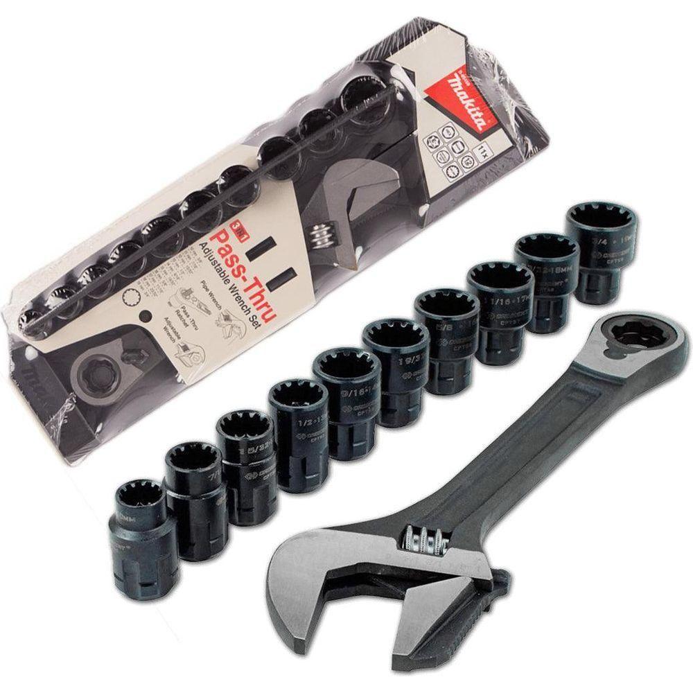 Makita B-65458 11pcs Pass-Thru Adjustable Wrench Set - KHM Megatools Corp. Main image