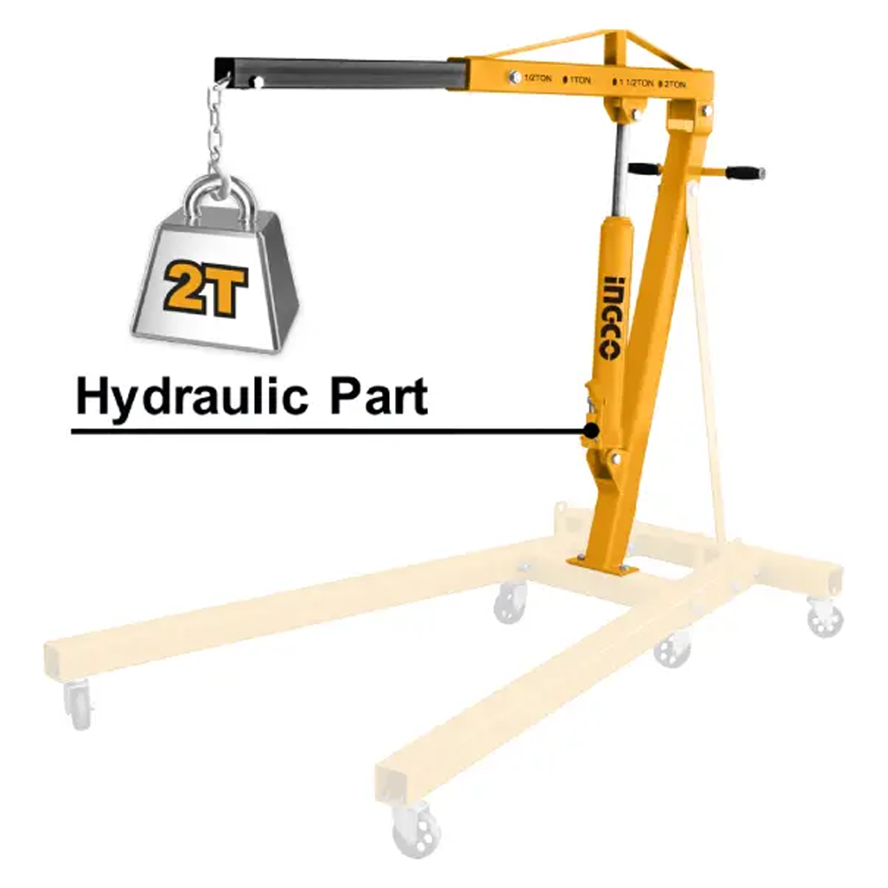 Ingco HEC21-1 Engine Crane (Hydraulic Part Only) | Ingco by KHM Megatools Corp. Main image