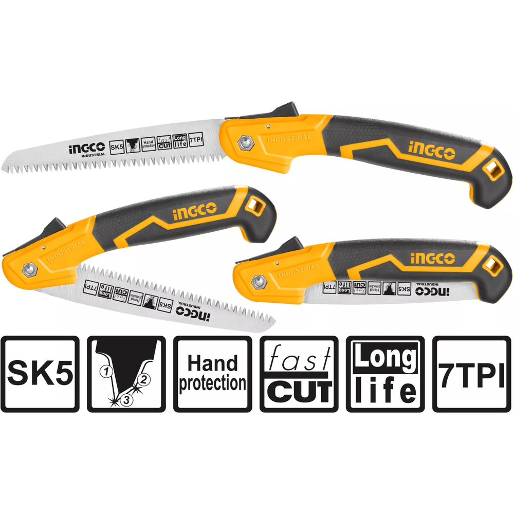 Ingco HFSW18028C Folding Saw 7" - KHM Megatools Corp. Main image