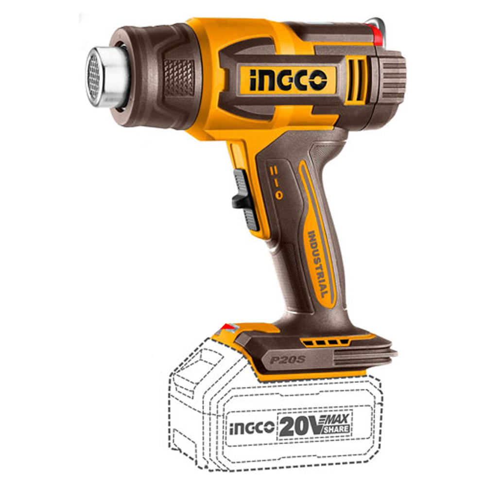 Ingco HGLI20035 Cordless Li-Ion Heat Gun 20V 4.0AH | Ingco by KHM Megatools Corp. Main image