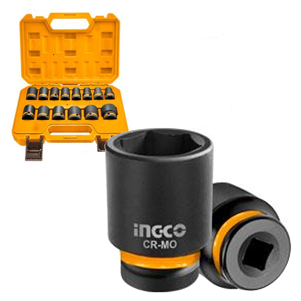 Ingco HKISSD12141 Impact Socket Set 1/2" 14Pcs | Ingco by KHM Megatools Corp. Main image