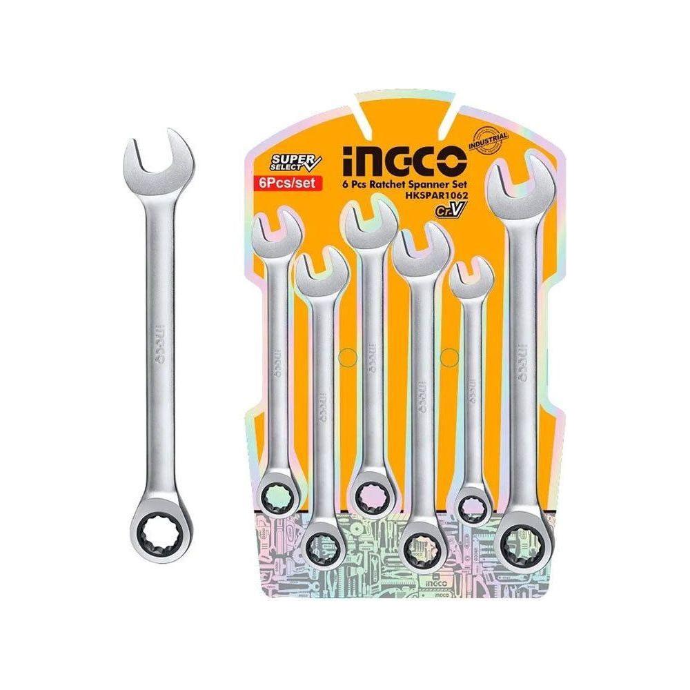 Ingco HKSPAR1062 Rachet Spanner 6Pcs Set - KHM Megatools Corp. Main image
