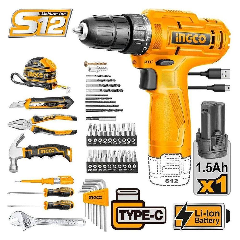 Ingco HKTHP10891 Cordless Drill 89Pcs Tools Set - KHM Megatools Corp. Main image