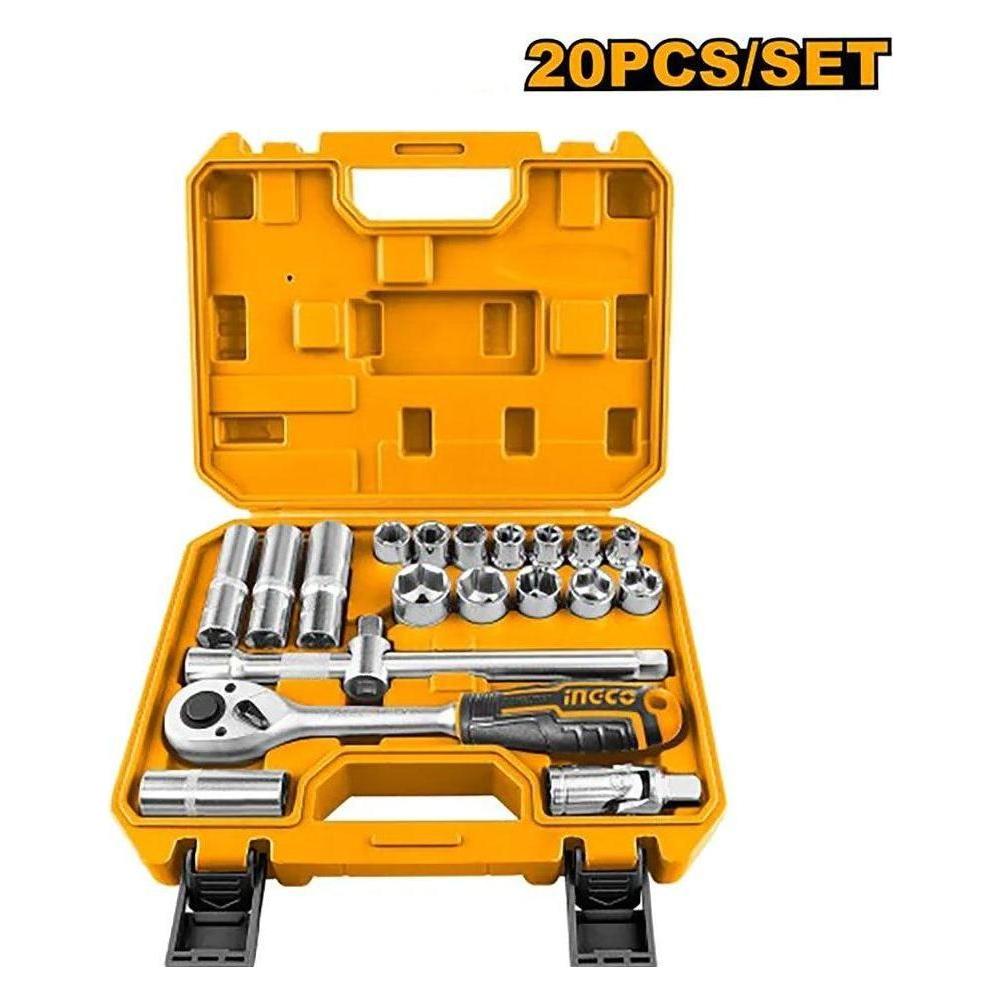 Ingco HKTS12201 1/2" Socket 20Pcs Set - KHM Megatools Corp. Main image