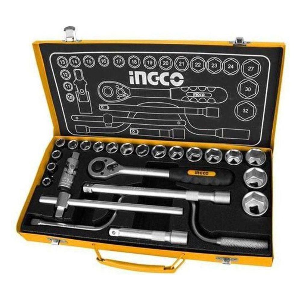 Ingco HKTS12242 1/2' Socket 24Pcs Set - KHM Megatools Corp.