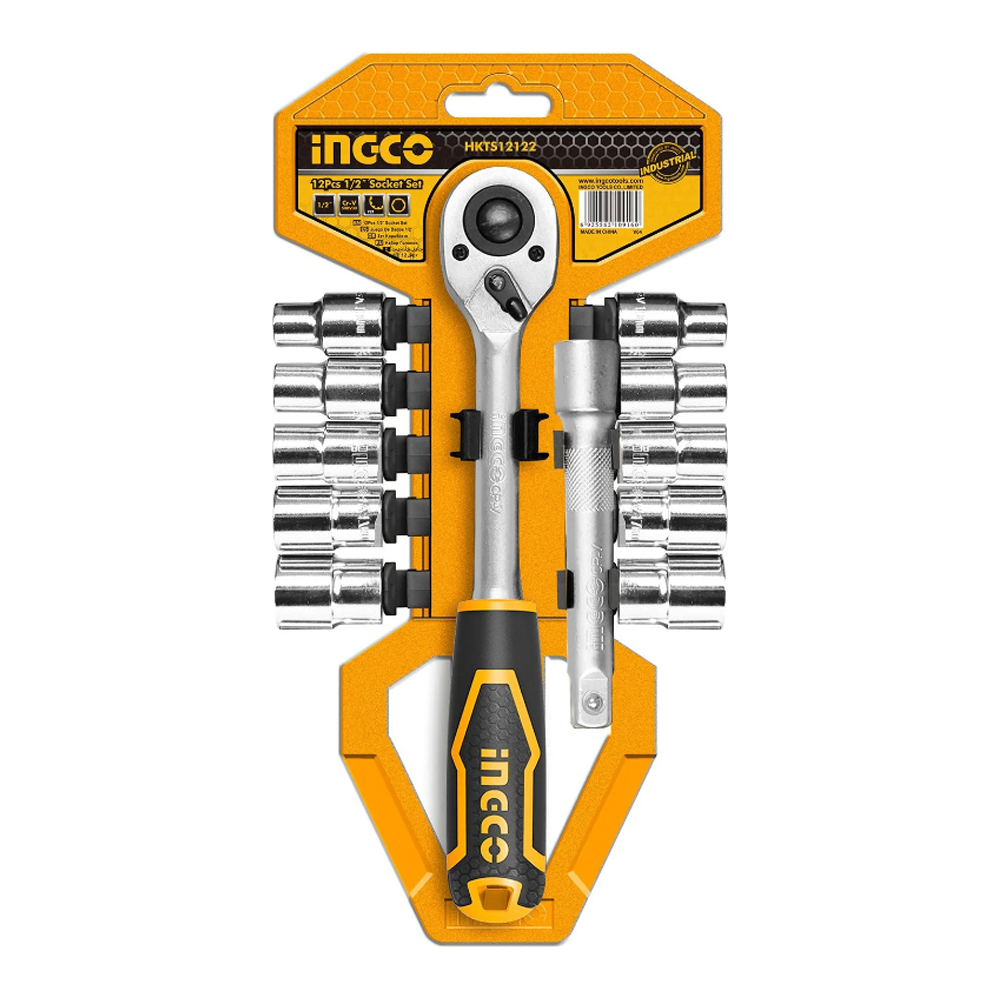 Ingco HKTS38122 3/8" Socket Bit Set 12Pcs | Ingco by KHM Megatools Corp. Main image