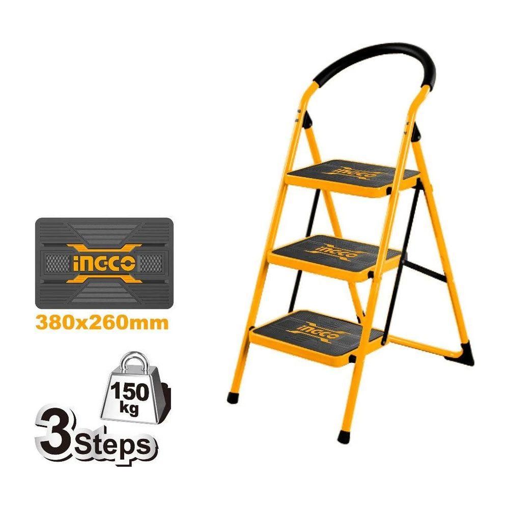 Ingco HLAD09031 Steel Ladder 3 Steps - KHM Megatools Corp.