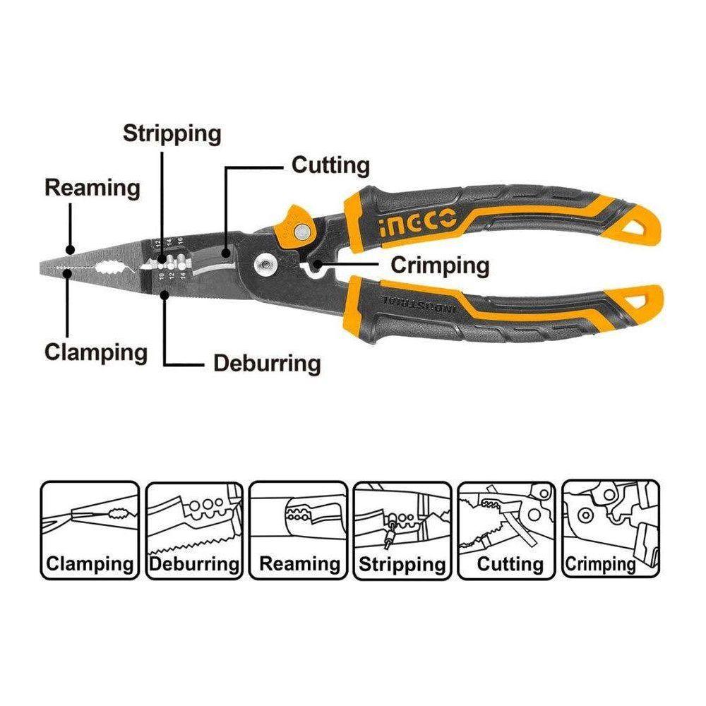 Ingco HMFLNP28200 6in1 Multi-Function Long Nose Plier Secondary image