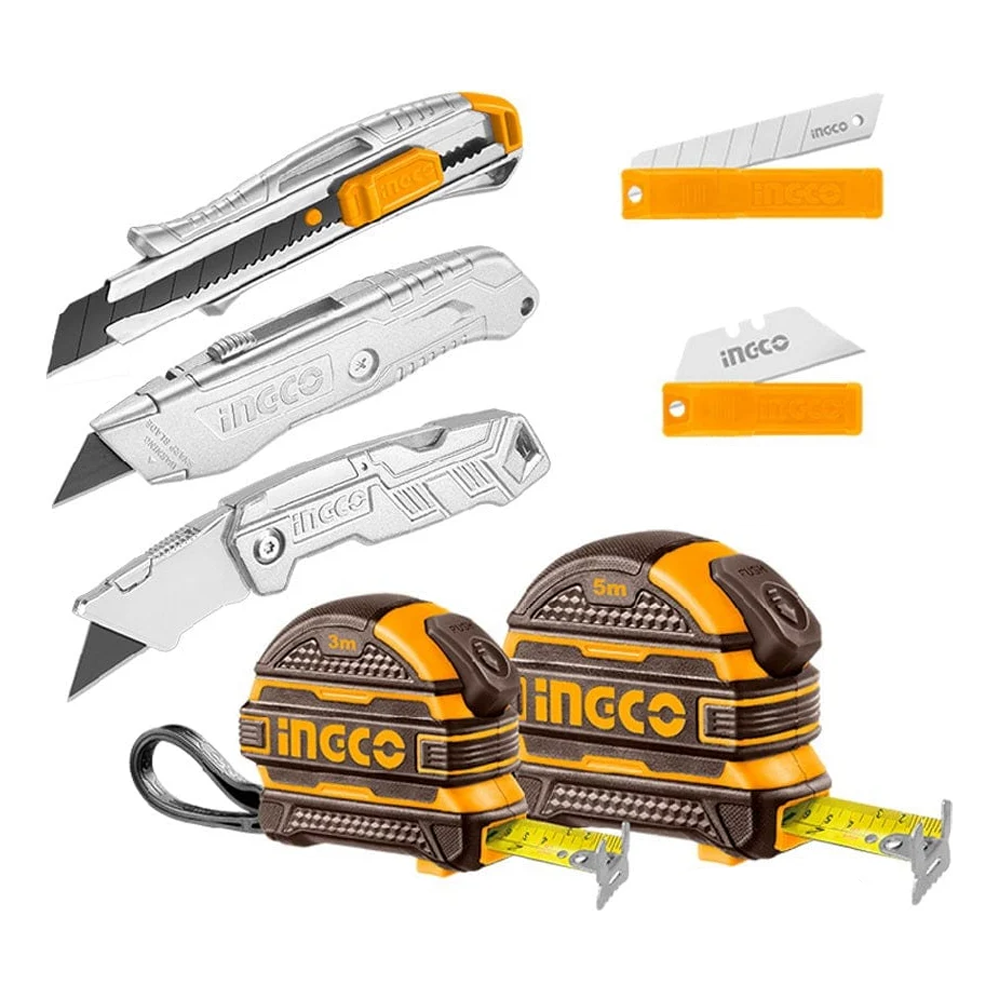 Ingco HMK23036 Measuring Tape & Knife Set | Ingco by KHM Megatools Corp. Main image