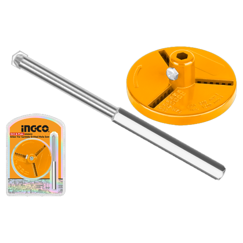 Ingco HSA03 Arbor for Carbide Gritted Hole Saw Set | Ingco by KHM Megatools Corp. Main image