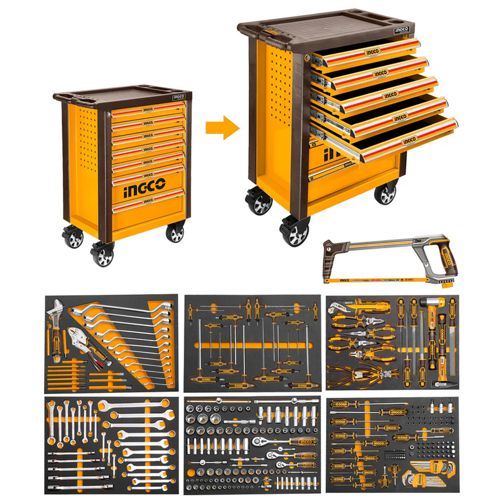 Ingco HTCS273281 Roller Tool Cabinet / Tool Chest with 328Pcs Hand Tools Set | Ingco by KHM Megatools Corp. Main image