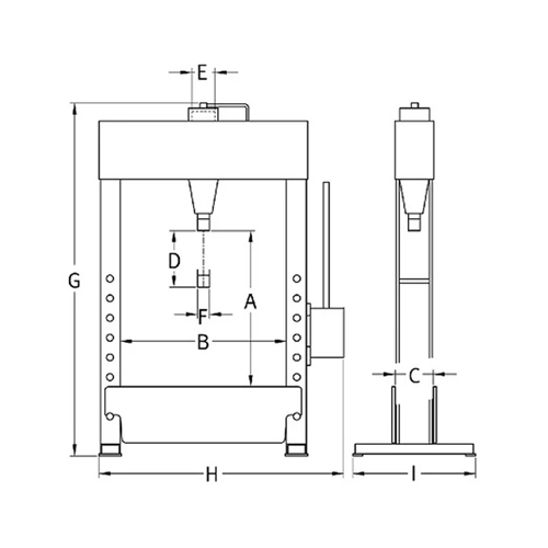Compac Hydraulic Press, Air Operated 25–100 Ton - ToolsSavvy.ph