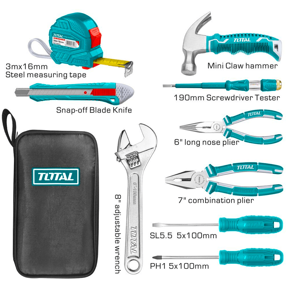 Total THKTHP90096 9pcs Hand Tools Set Secondary image