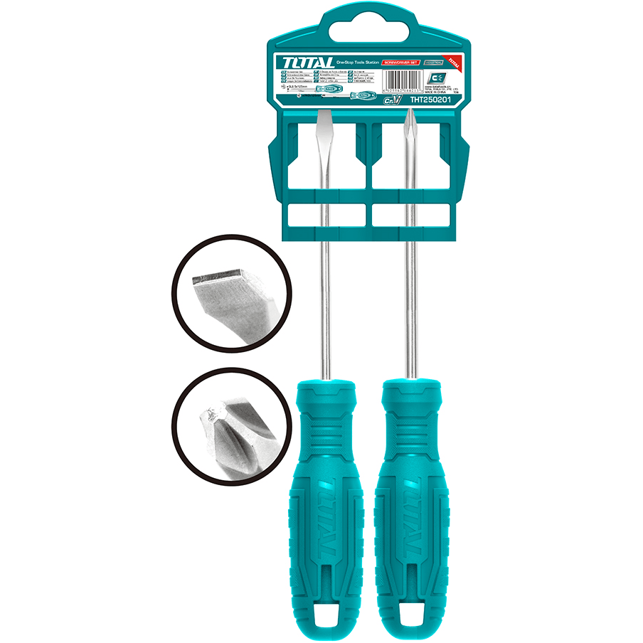 Total THTDC250201 2pcs Screwdriver Set | Total by KHM Megatools Corp. Main image