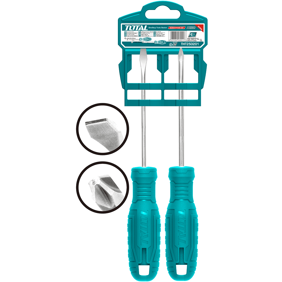 Total THTDC250201 2pcs Screwdriver Set | Total by KHM Megatools Corp.