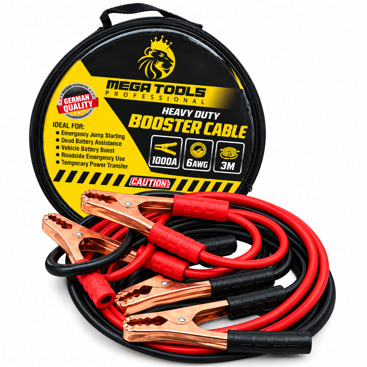 Megatools MBCABLE3M Heavy Duty Booster Cable 1000A 3M