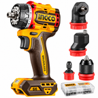 Ingco CDLI20686 Cordless Drill Driver 20V 66Nm (5-in-1 Multi-Head) [Kit]