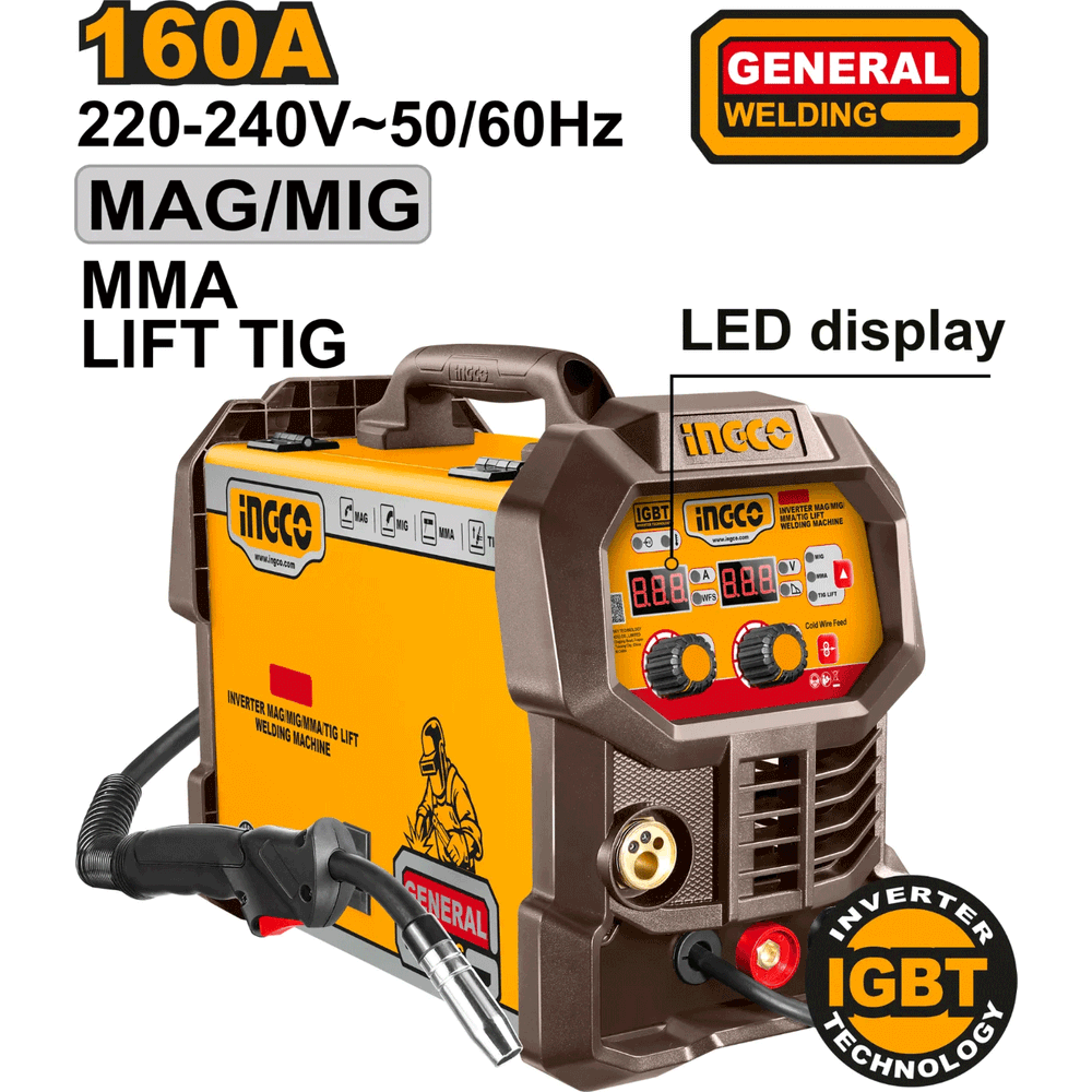 INGCO ING-MGT16058 Inverter MAG/MIG/MMA/TIG Lift welding machine | Firefly by KHM Megatools Corp. Main image