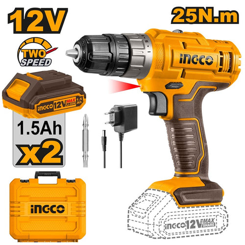 Ingco CDLI1228 LI-ION Cordless Drill 12V - ToolsSavvy.ph