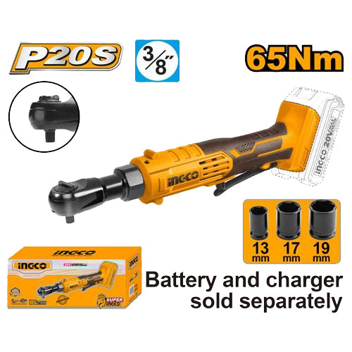 Ingco CDRLI2060151 LI-ION Drive Ratchet 20V (BARE) Secondary image