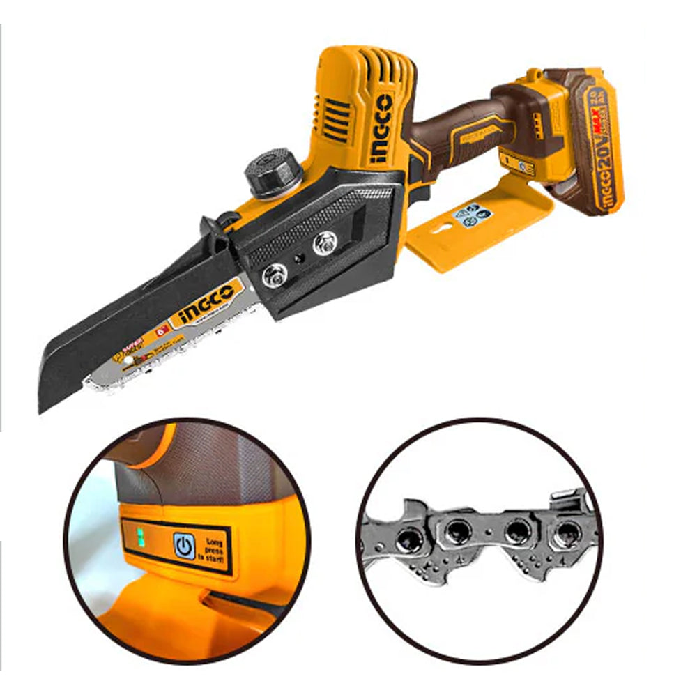 Ingco CGSLI20681 LI-ION Pruner Saw 20V