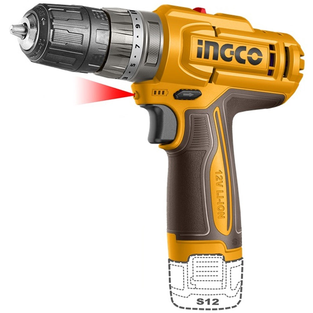 Ingco CIDLI12206 Cordless Impact Drill 12V 20Nm (Bare)