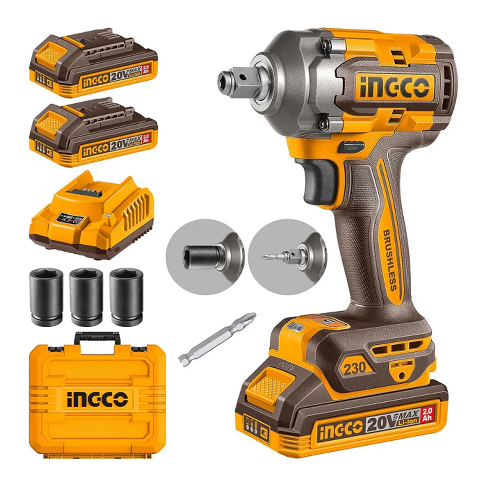 Ingco CIWLI20236 Cordless Impact Driver and Wrench 20V - ToolsSavvy.ph Main image